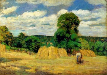 カミーユ・ピサロ Painting - モンフーコーの収穫 1876年 カミーユ・ピサロ